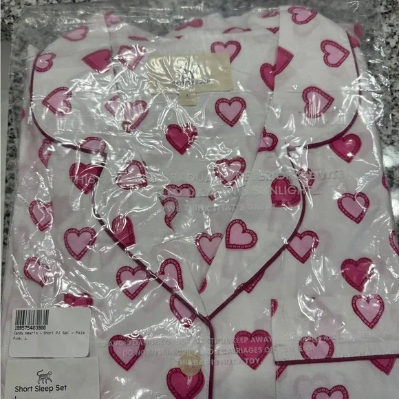Printfresh Pink Heart Women's Pajama Set - Picture 2 of 2